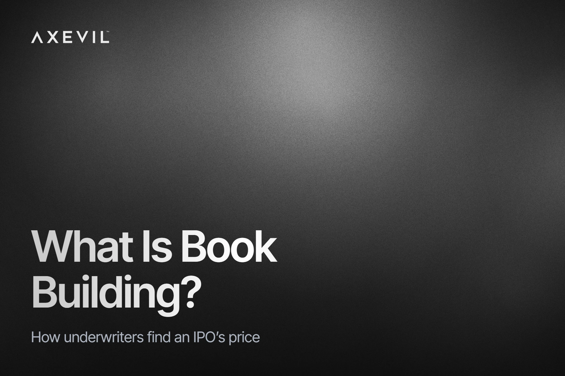 Cover: "What Is Book Building?" set over a soft aurora gradient.