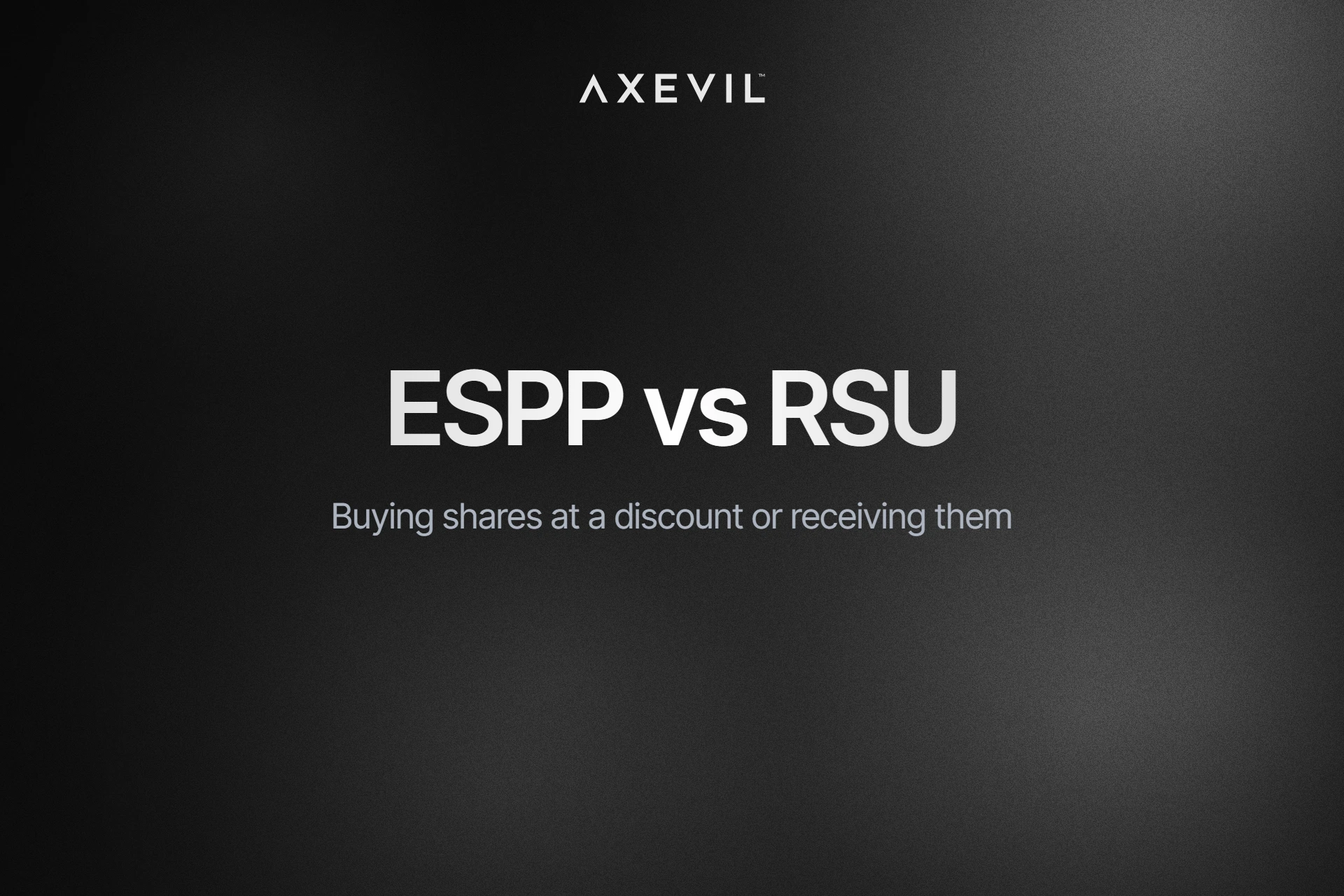 Cover: “ESPP vs RSU” over a soft aurora gradient.