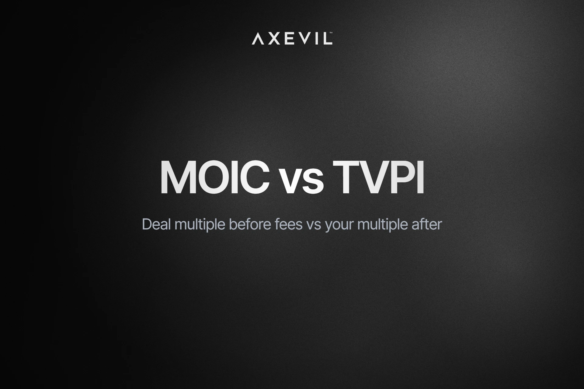 Cover: “MOIC vs TVPI” over a soft aurora gradient.