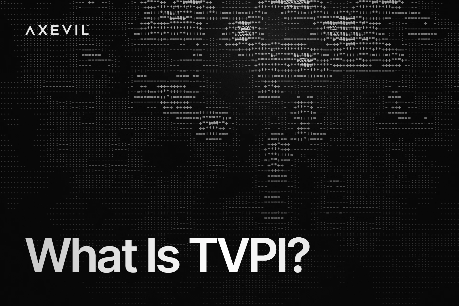 Cover: "What Is TVPI?" set over an ASCII character-noise texture.